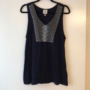 Navy blue Knox Rose tank
